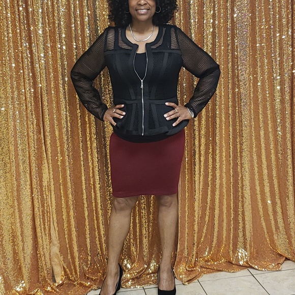 Netted peplum jacket - Picture 5 of 5